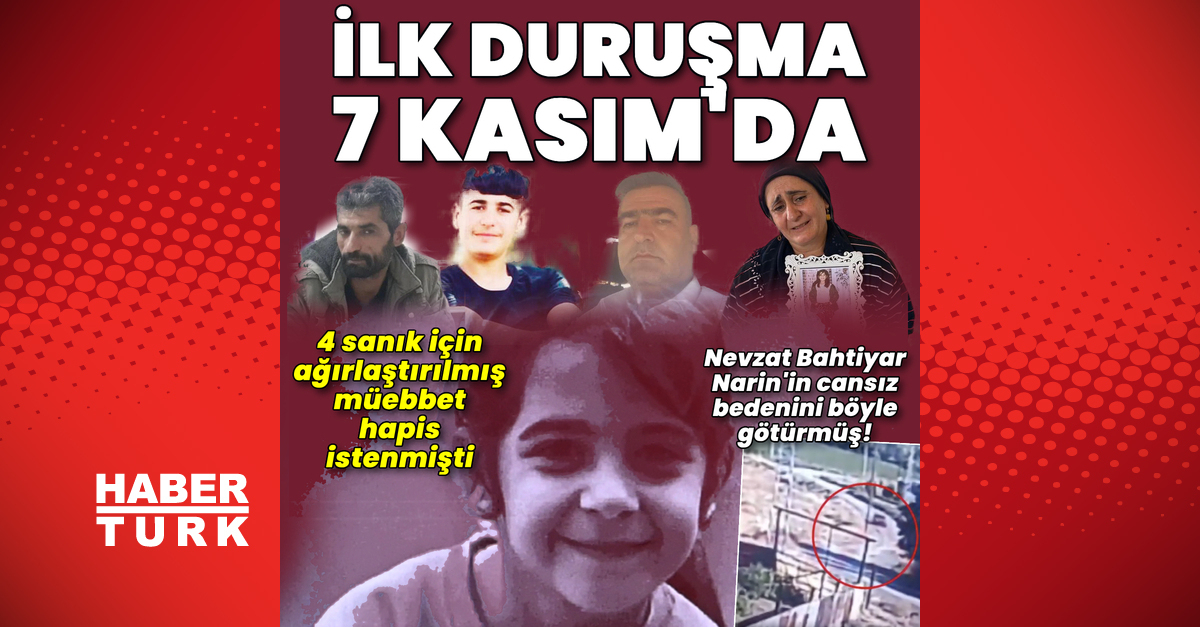 Narin cinayetinde ilk duruşma 7 Kasım’da