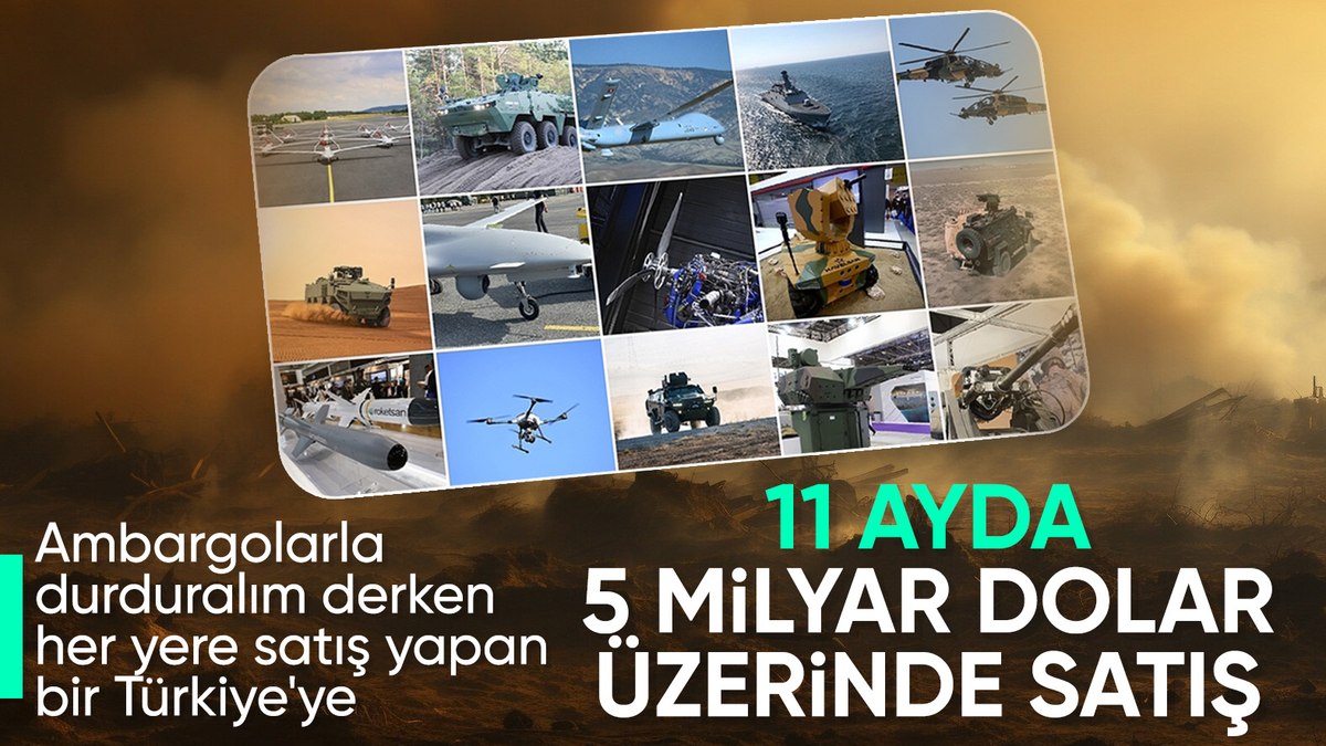 Savunma sanayisinde ihracat rekoru: 11 ayda 5,8 milyar dolar gelir